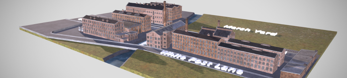 3d image of a factory